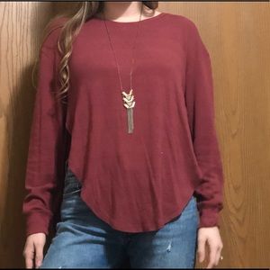 cut out red sweater